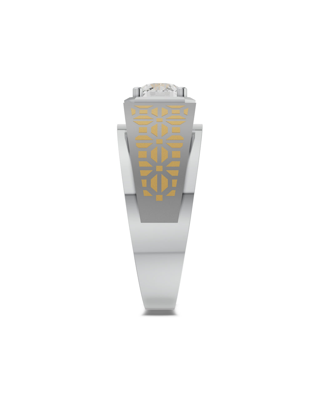 Platinum and Hand-inlaid 22k Gold