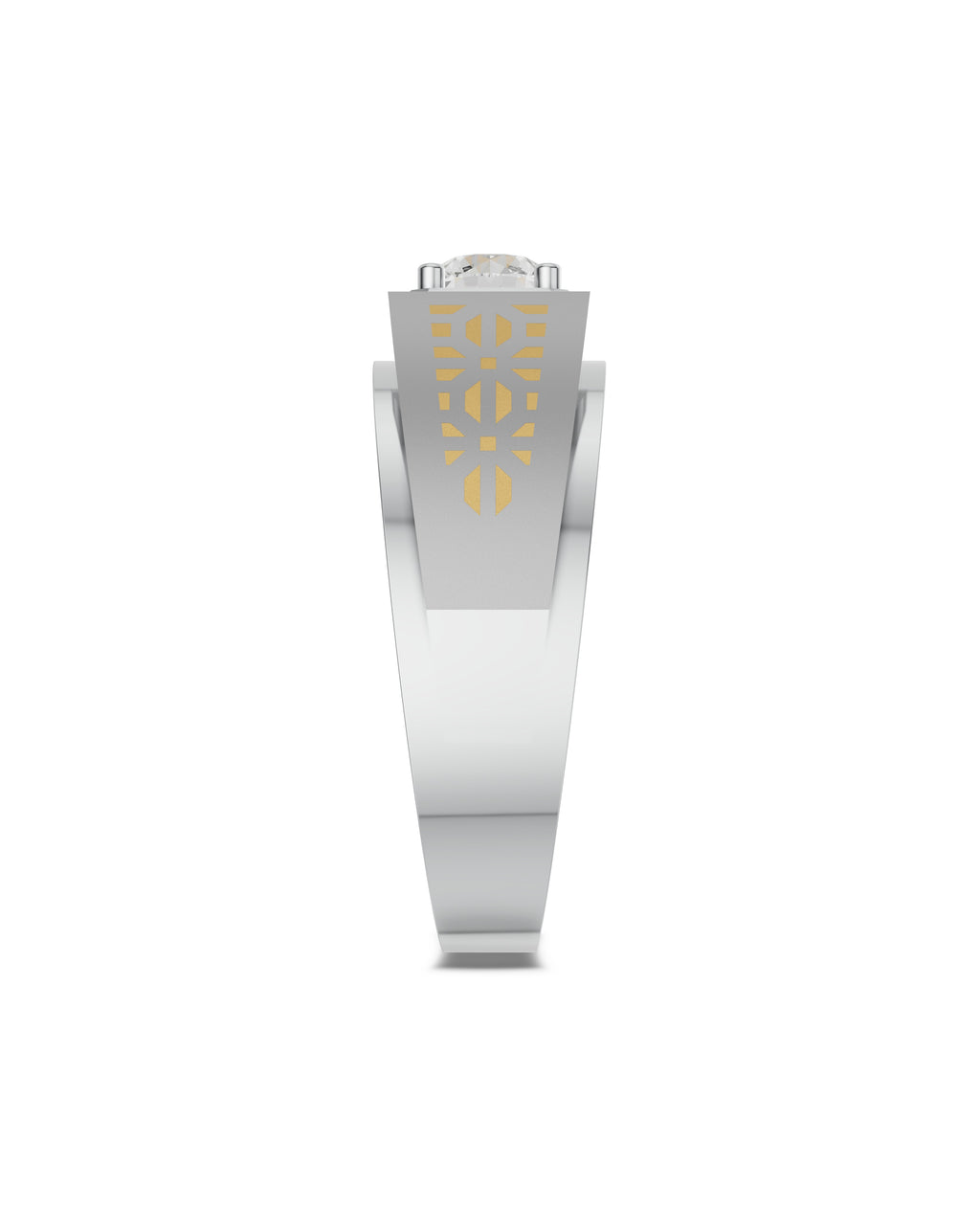 Platinum and 22K Gold Hand-inlay