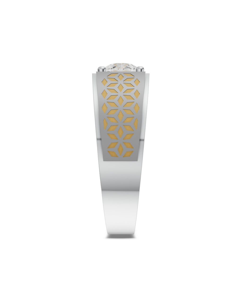 Platinum and 22K Gold Hand-inlay