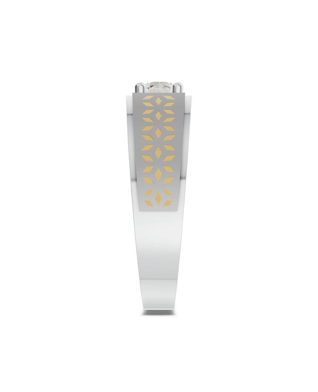 Platinum and Hand-inlaid 22k Gold