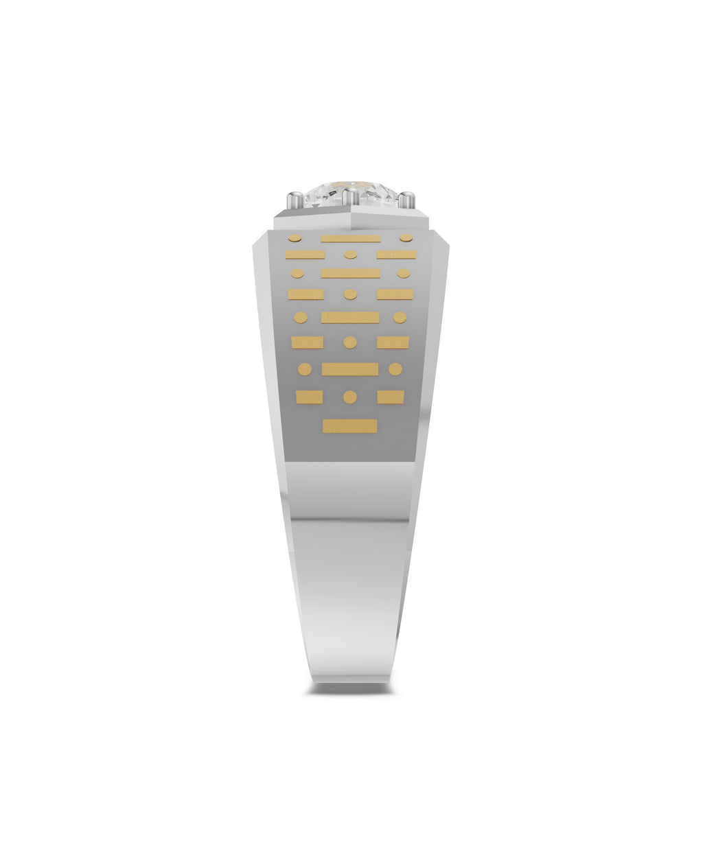 Platinum and Hand-inlaid 22k Goldv