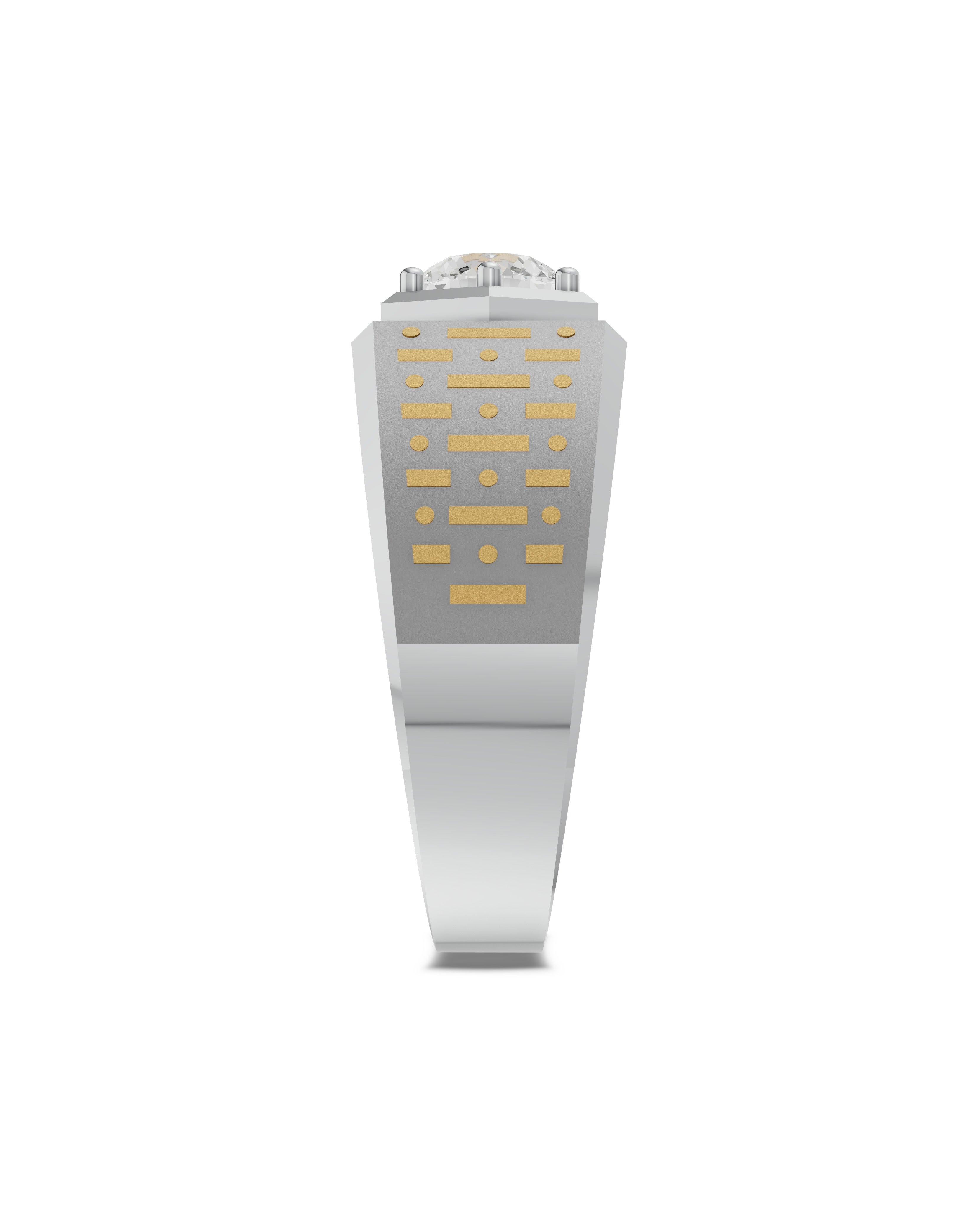 Platinum and Hand-inlaid 22k Goldv