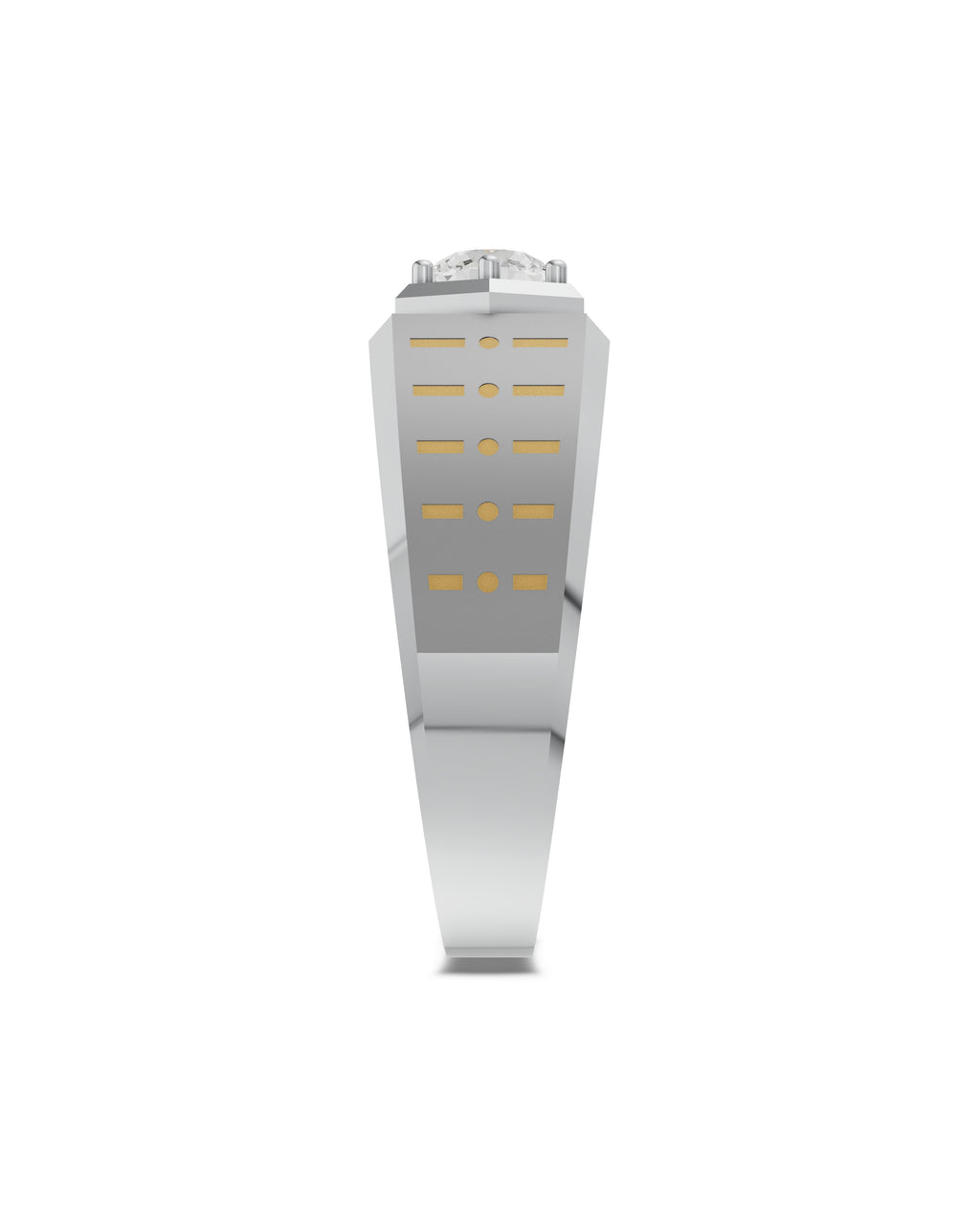 Platinum and Hand-inlaid 22k Gold