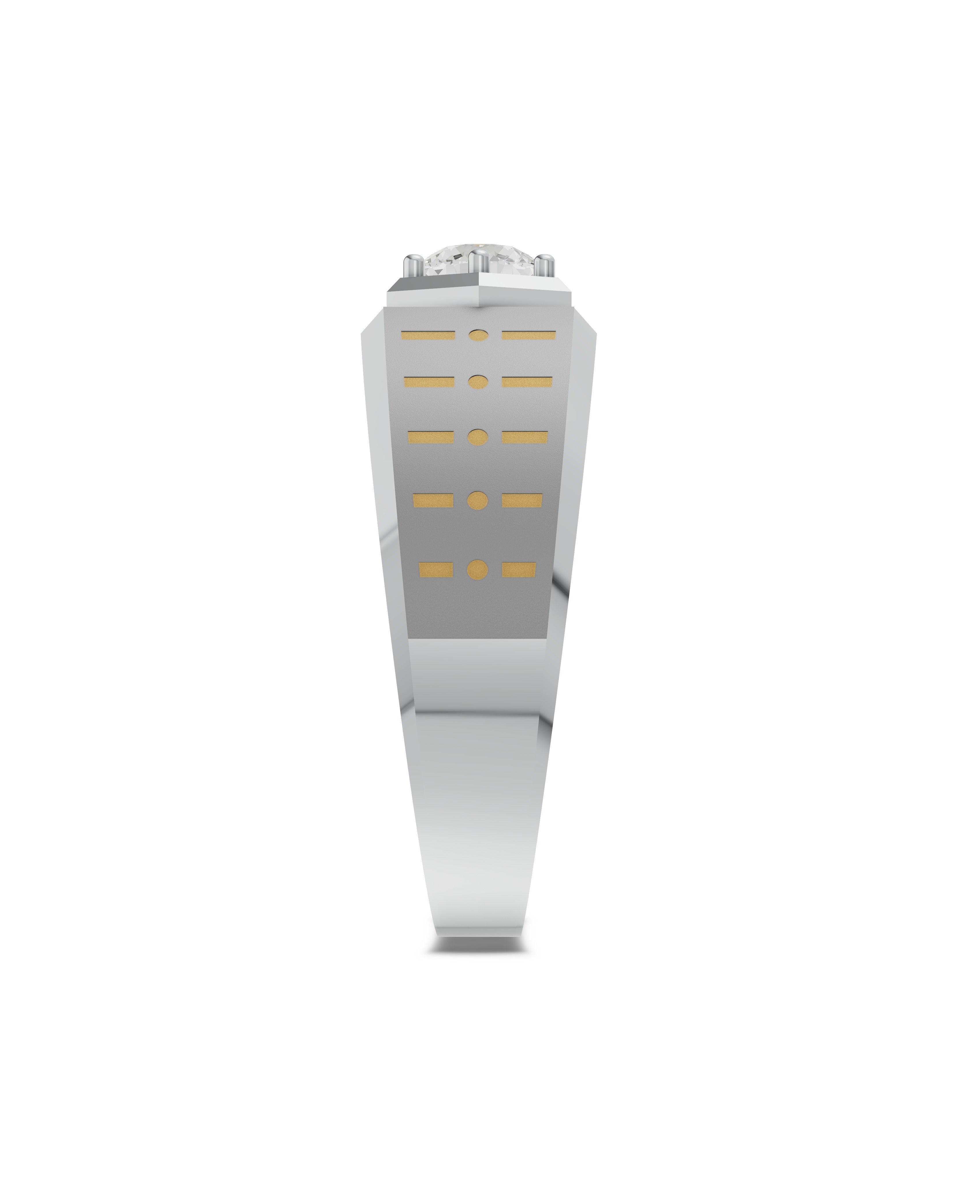 Platinum and Hand-inlaid 22k Gold