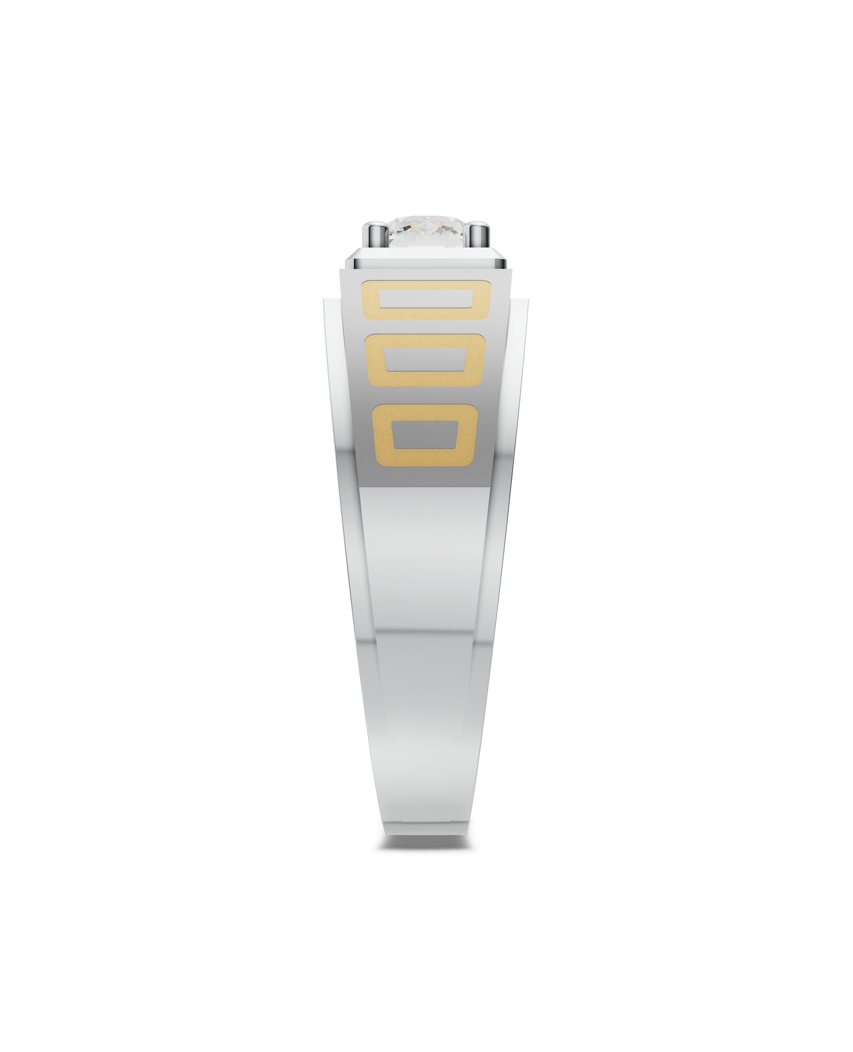 Platinum and Hand-inlaid 22k Gold