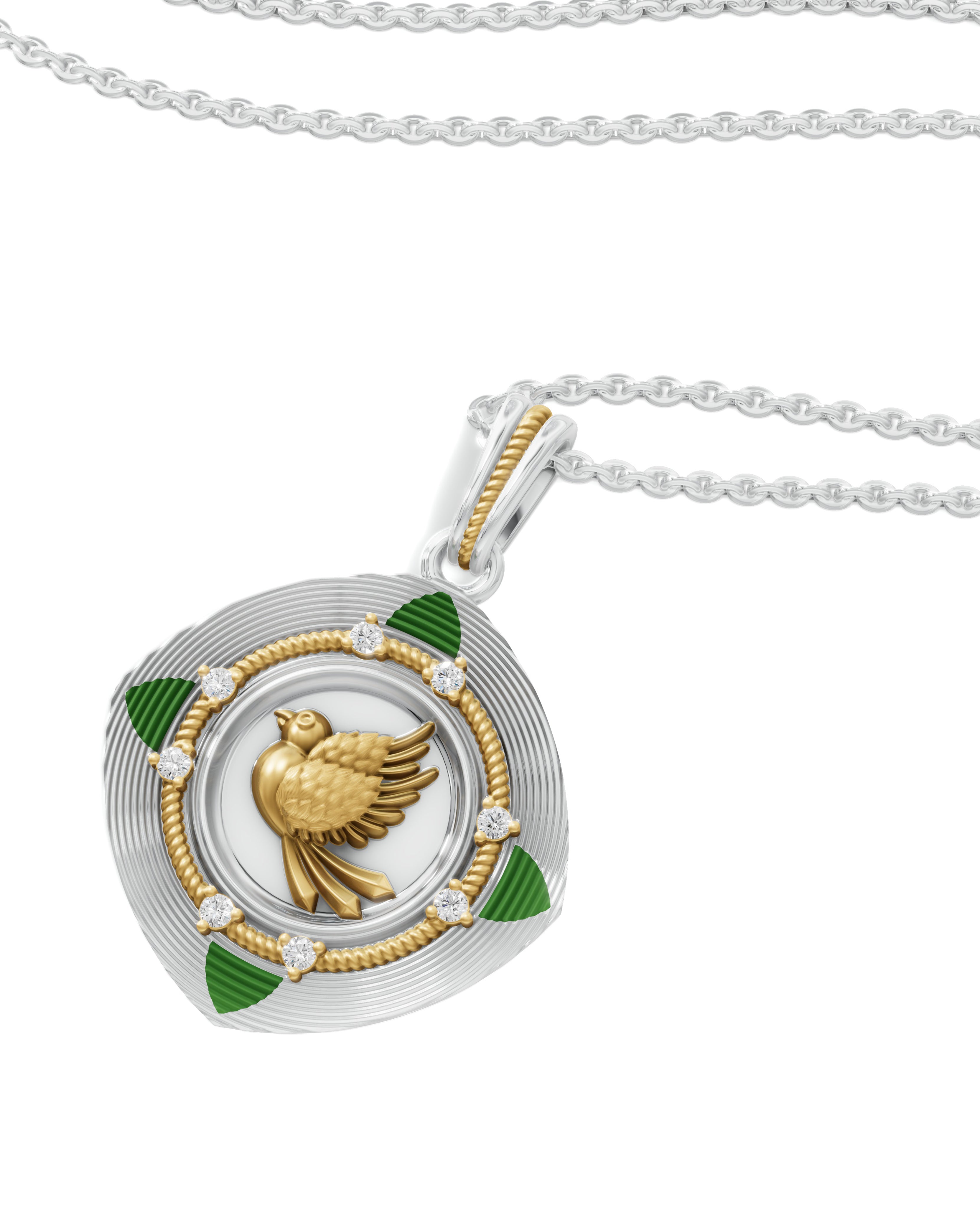 Sterling Silver and Gold Motif