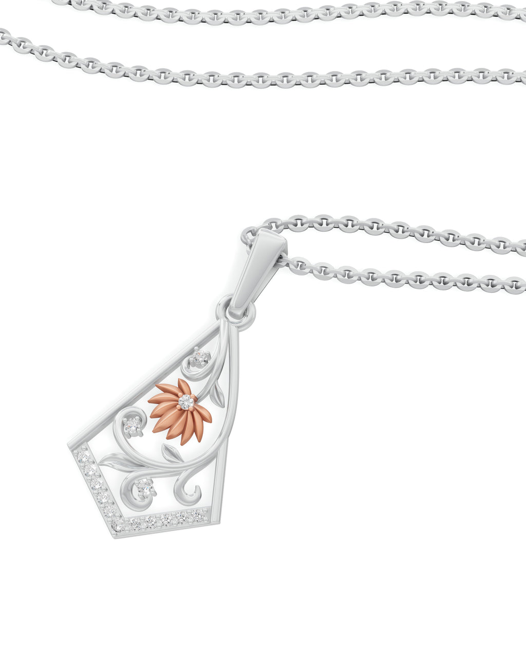 Sterling Silver with Gold motif