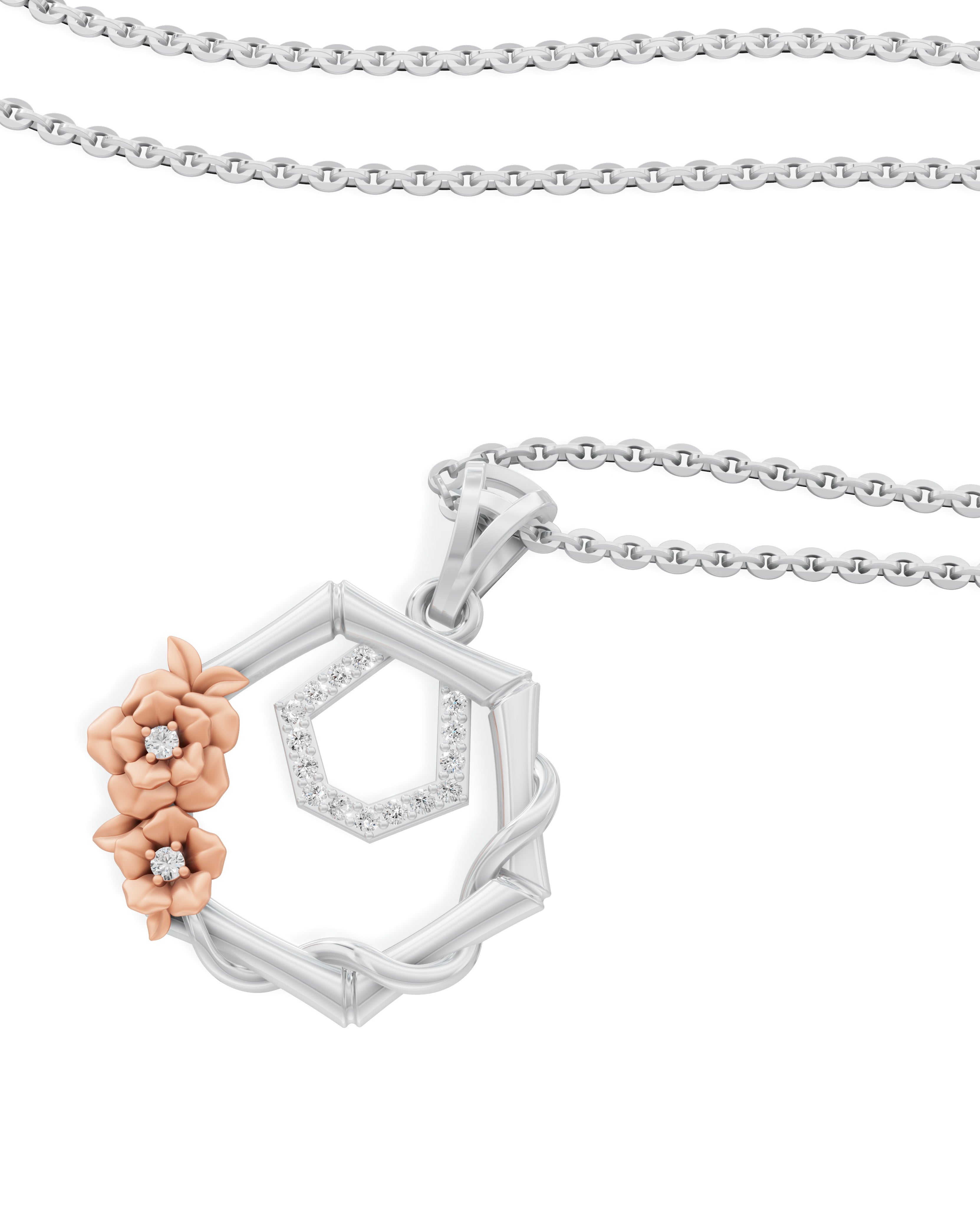 Sterling Silver with Gold motif