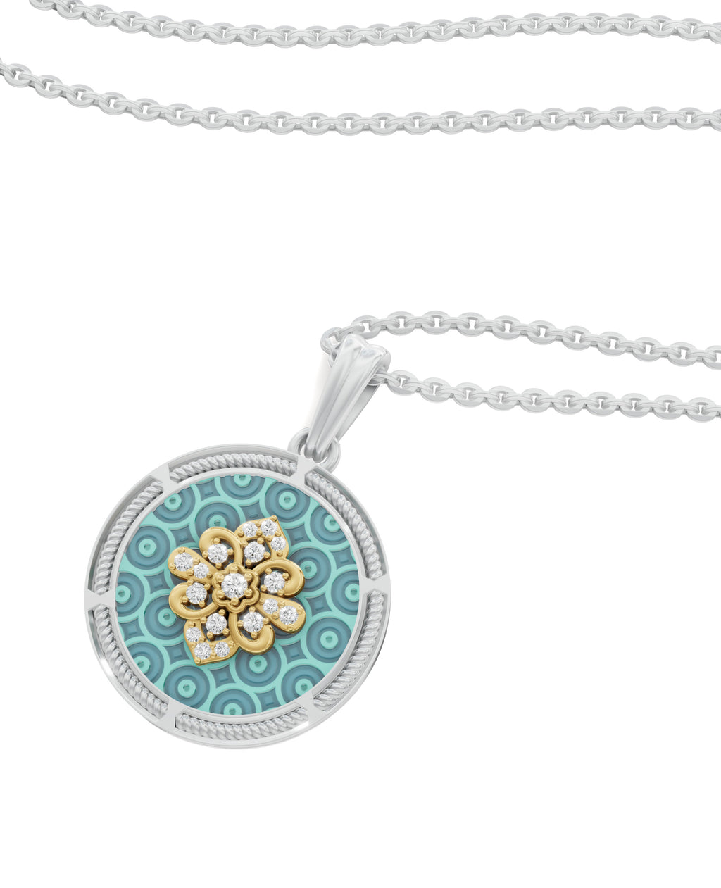 Sterling Silver and Gold Motif