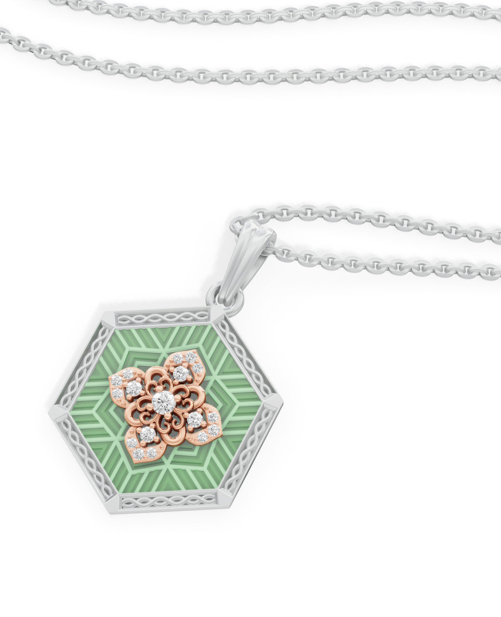 Sterling Silver and Gold Motif