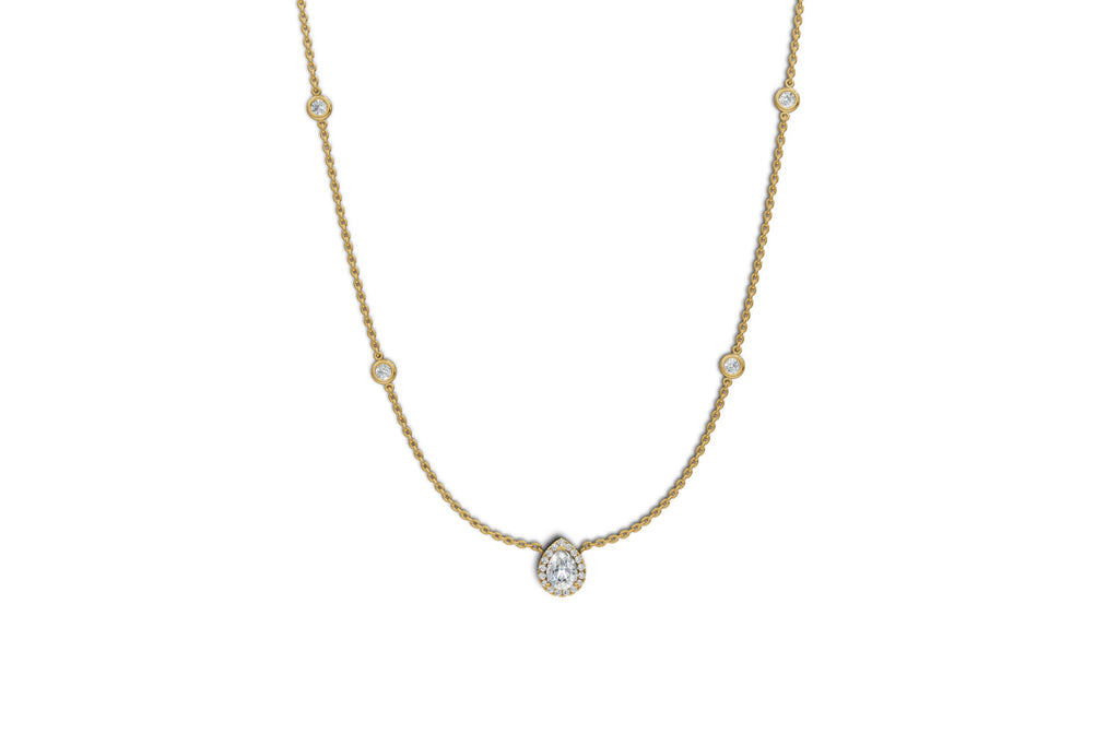 Sutr Halo Pear By the Yard Necklace