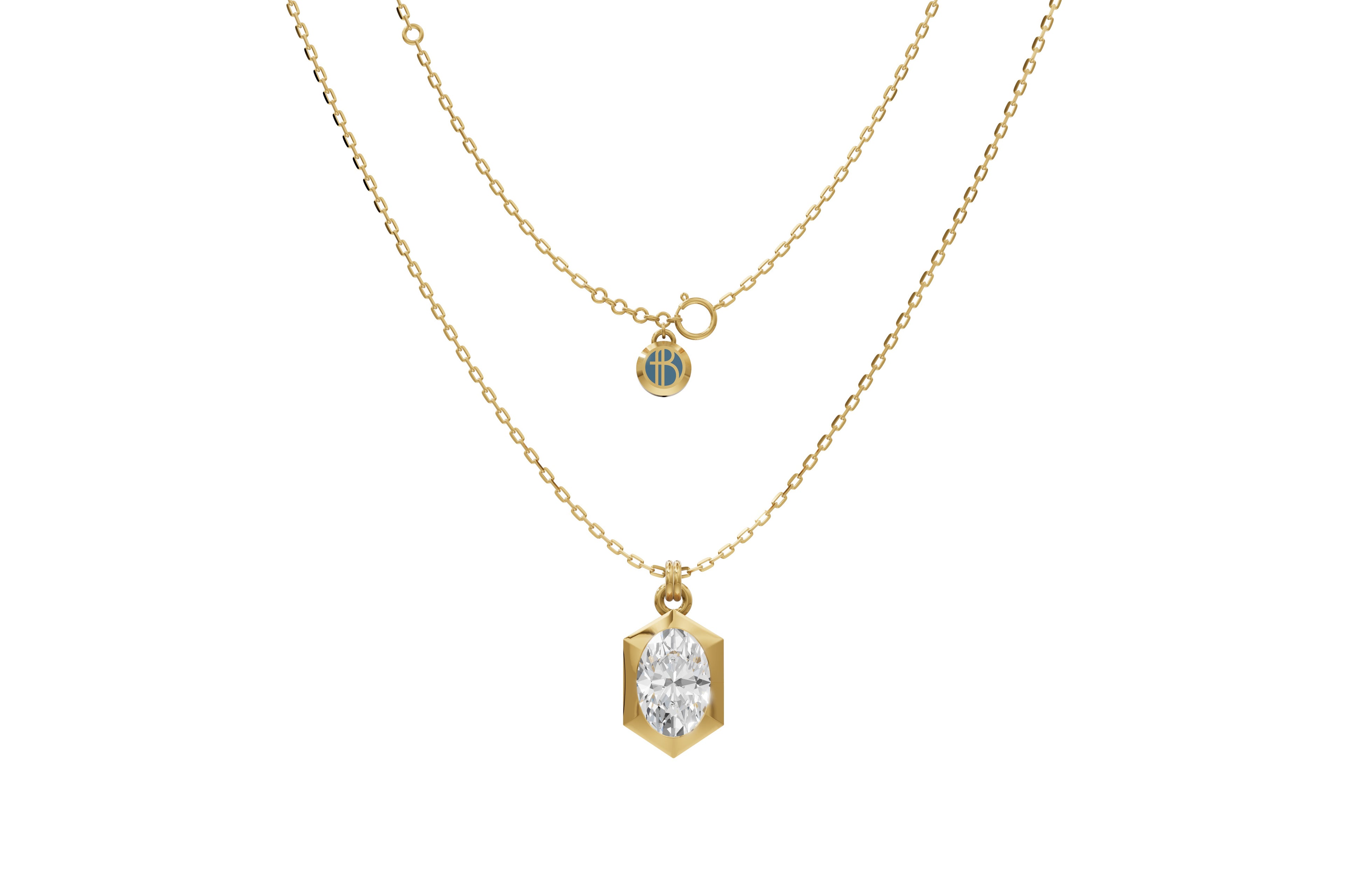 Svarit Oval Diamond Pendant