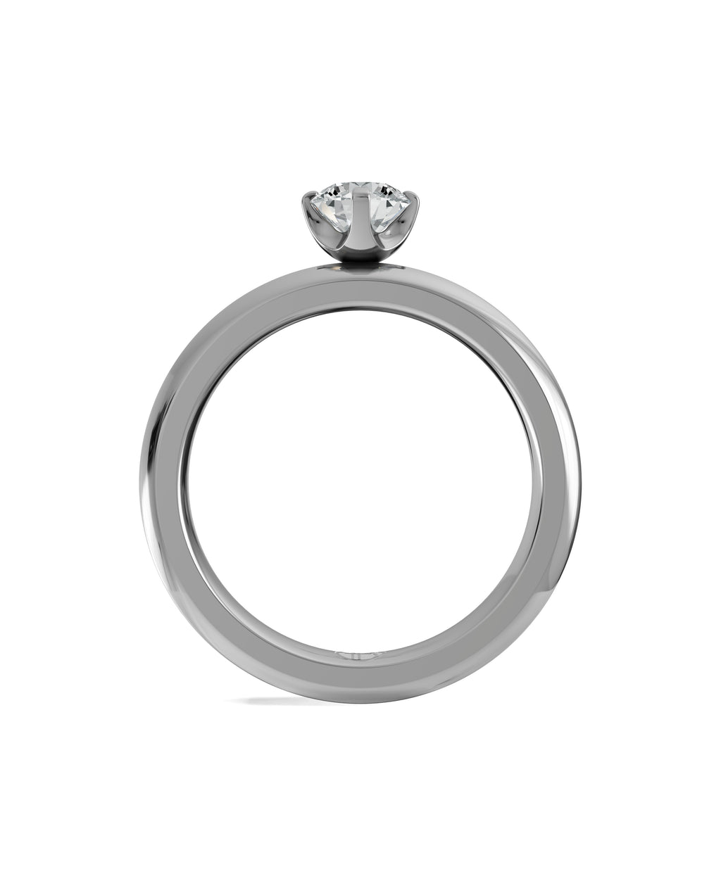 Substance Line Solitaire Ring