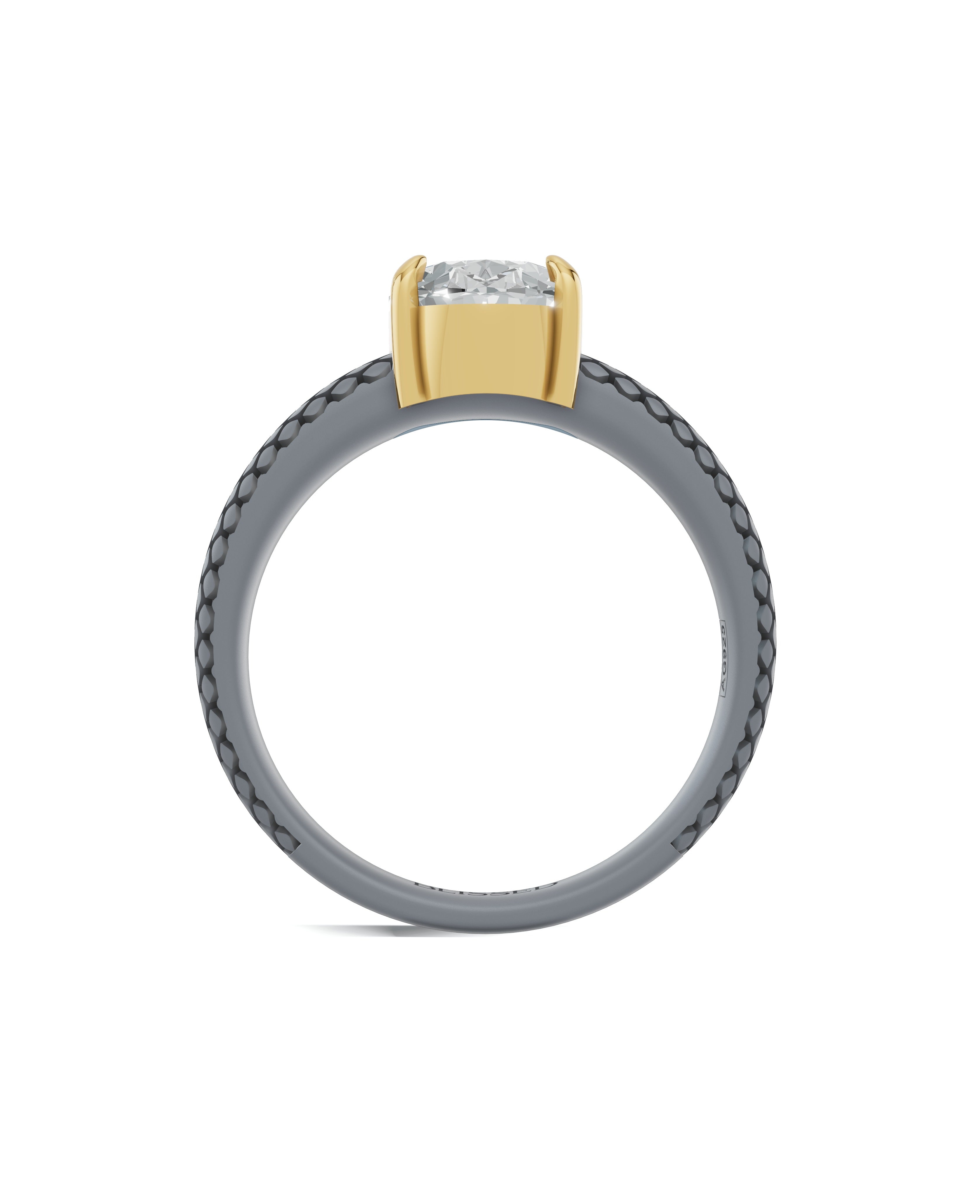 Sterling Silver and Lab-Grown Diamond Ring for Women's
