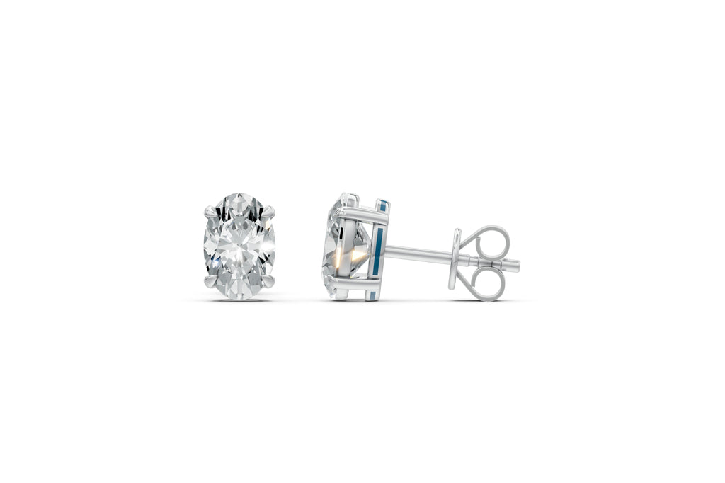 Spark Oval Stud Earings