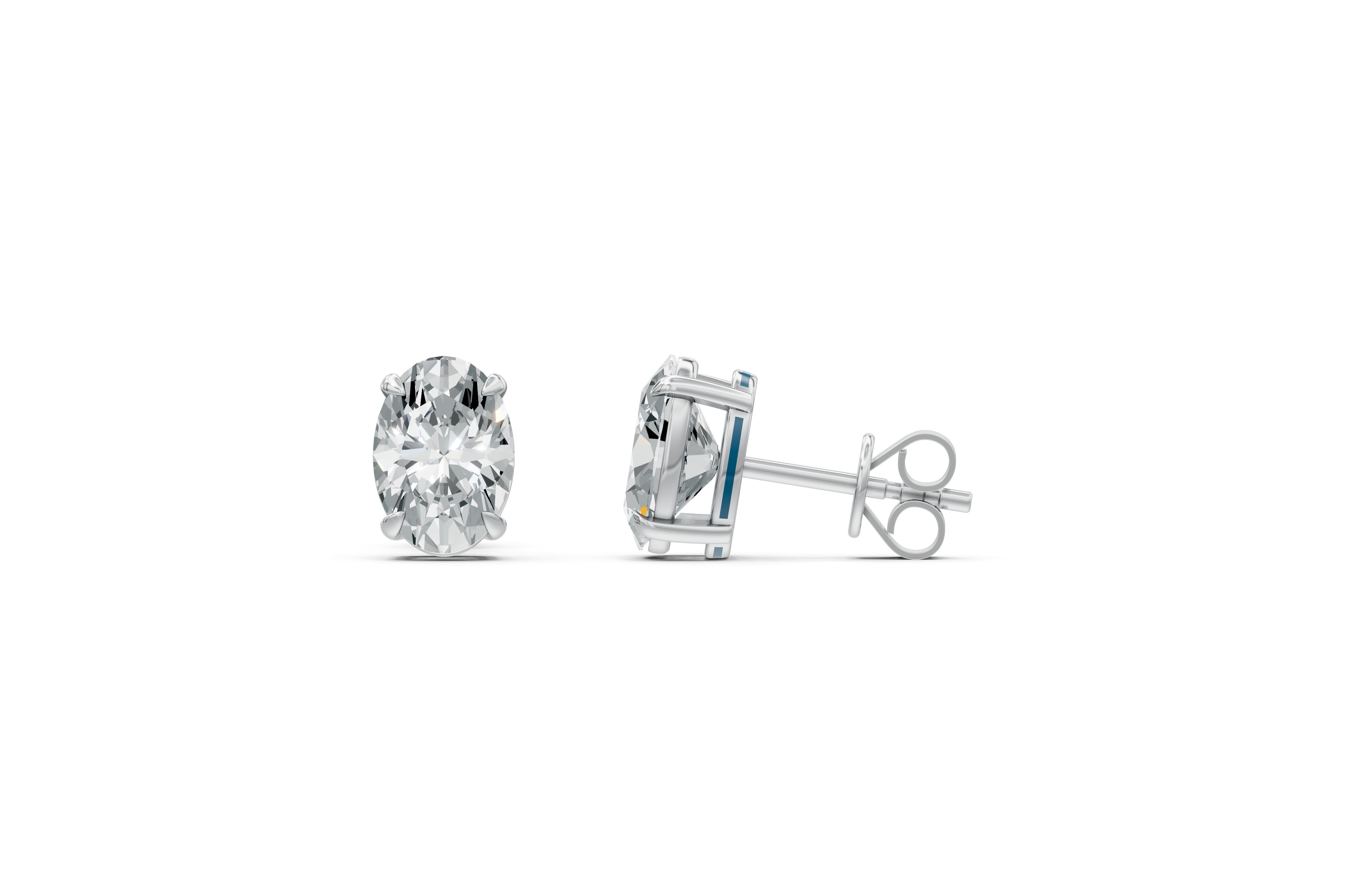 Spark Oval Stud Earings