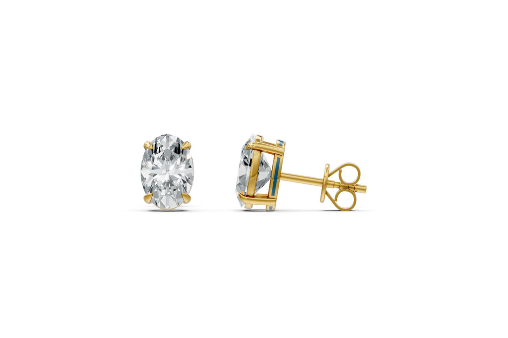 Spark Oval Stud Earings