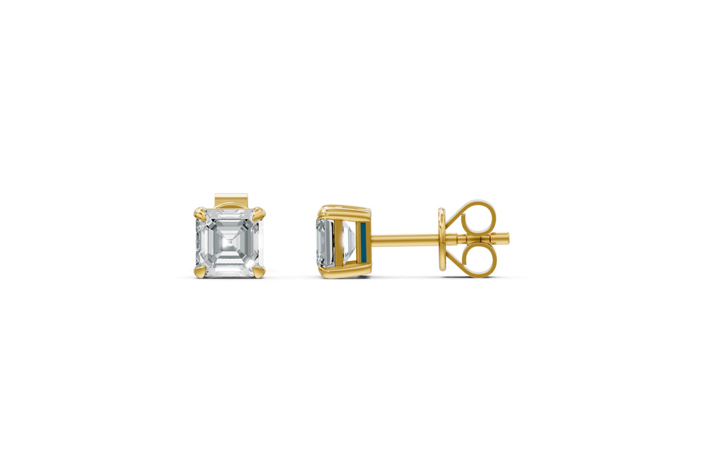 Spark Asscher Stud Earings