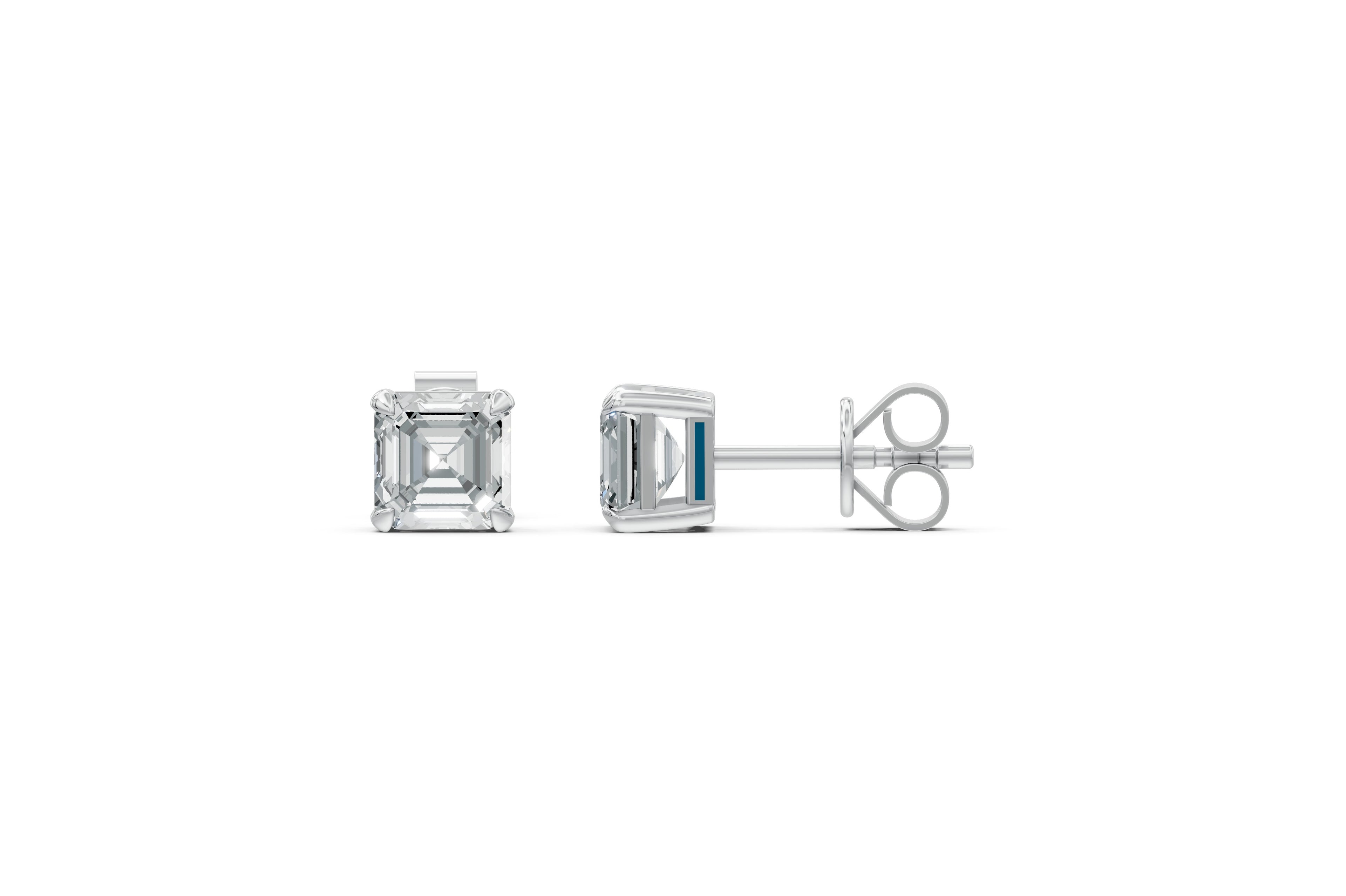 Spark Asscher Stud Earings