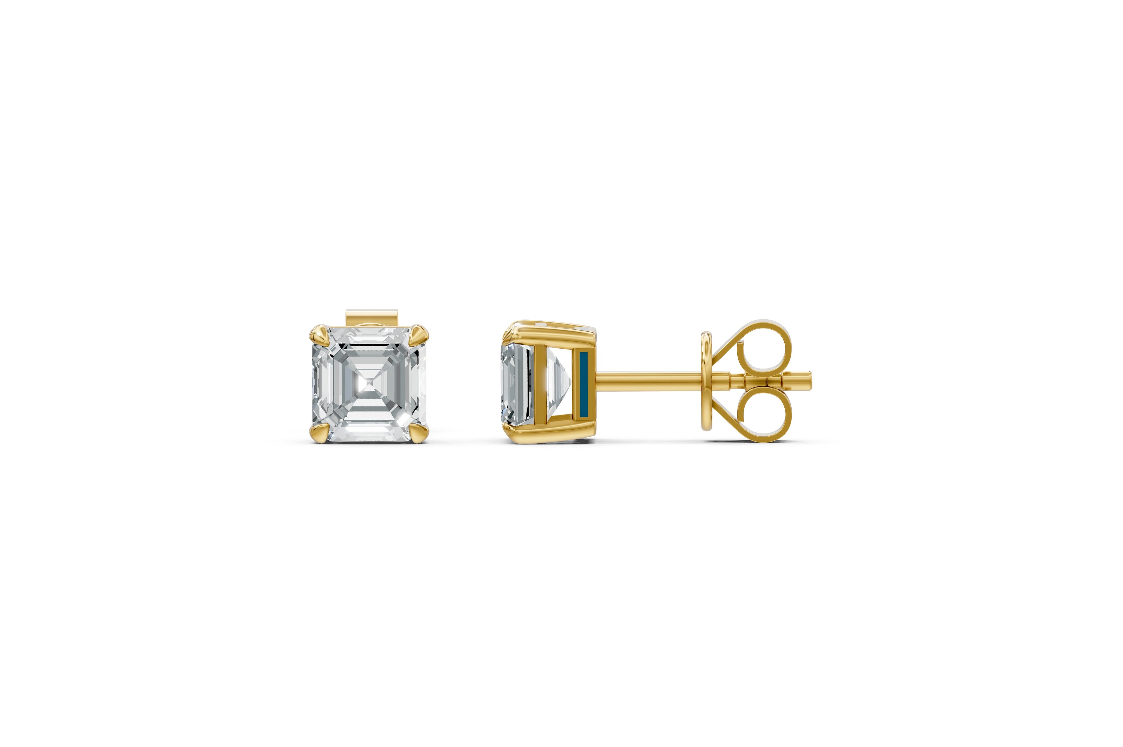 Spark Asscher Stud Earings