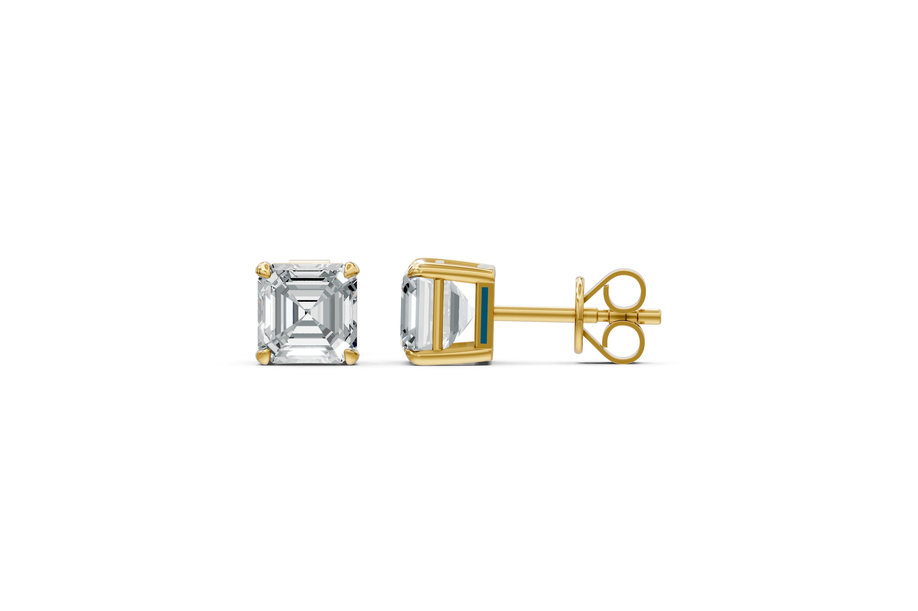 Spark Asscher Stud Earings