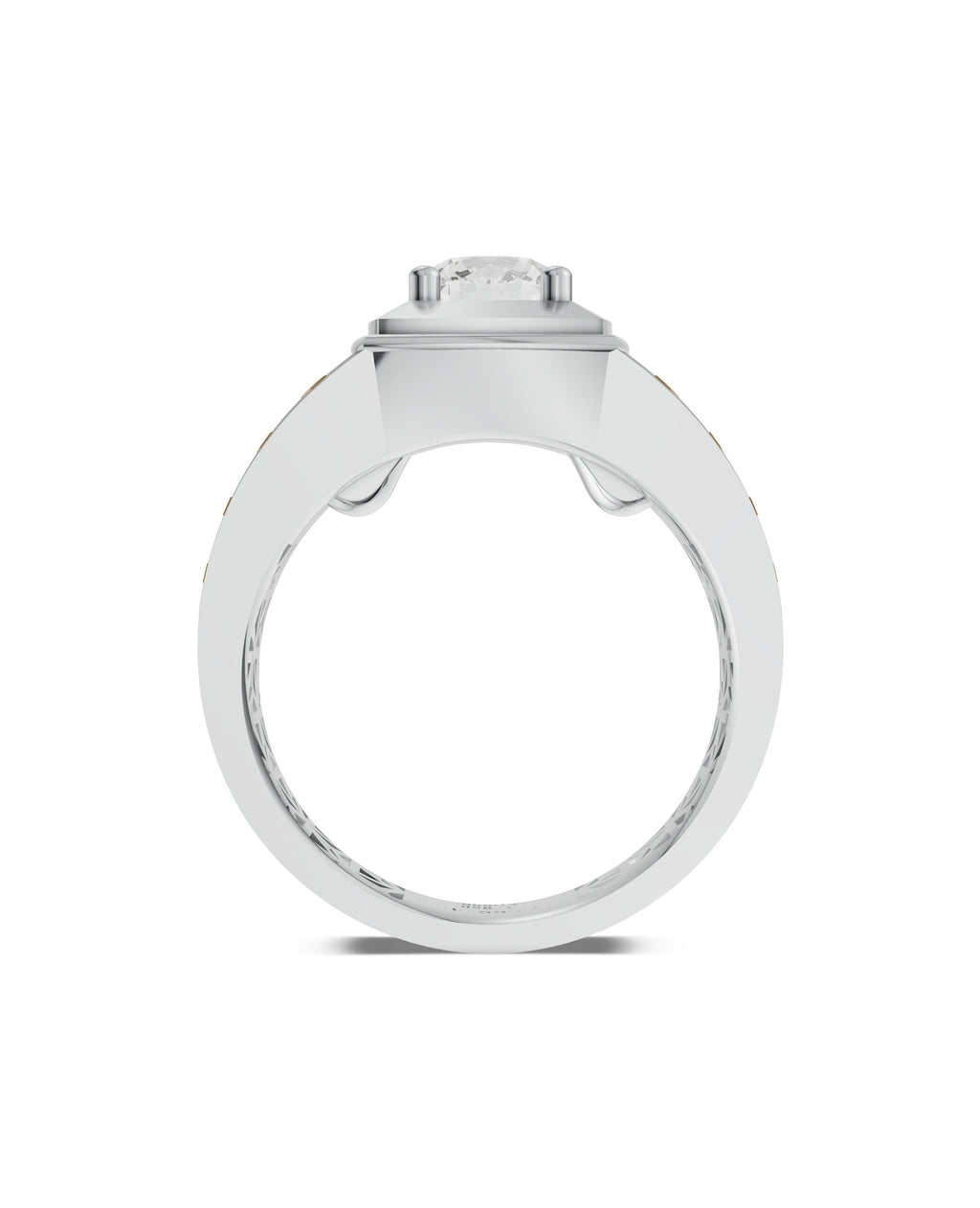Platinum and Hand-inlaid 22k Gold