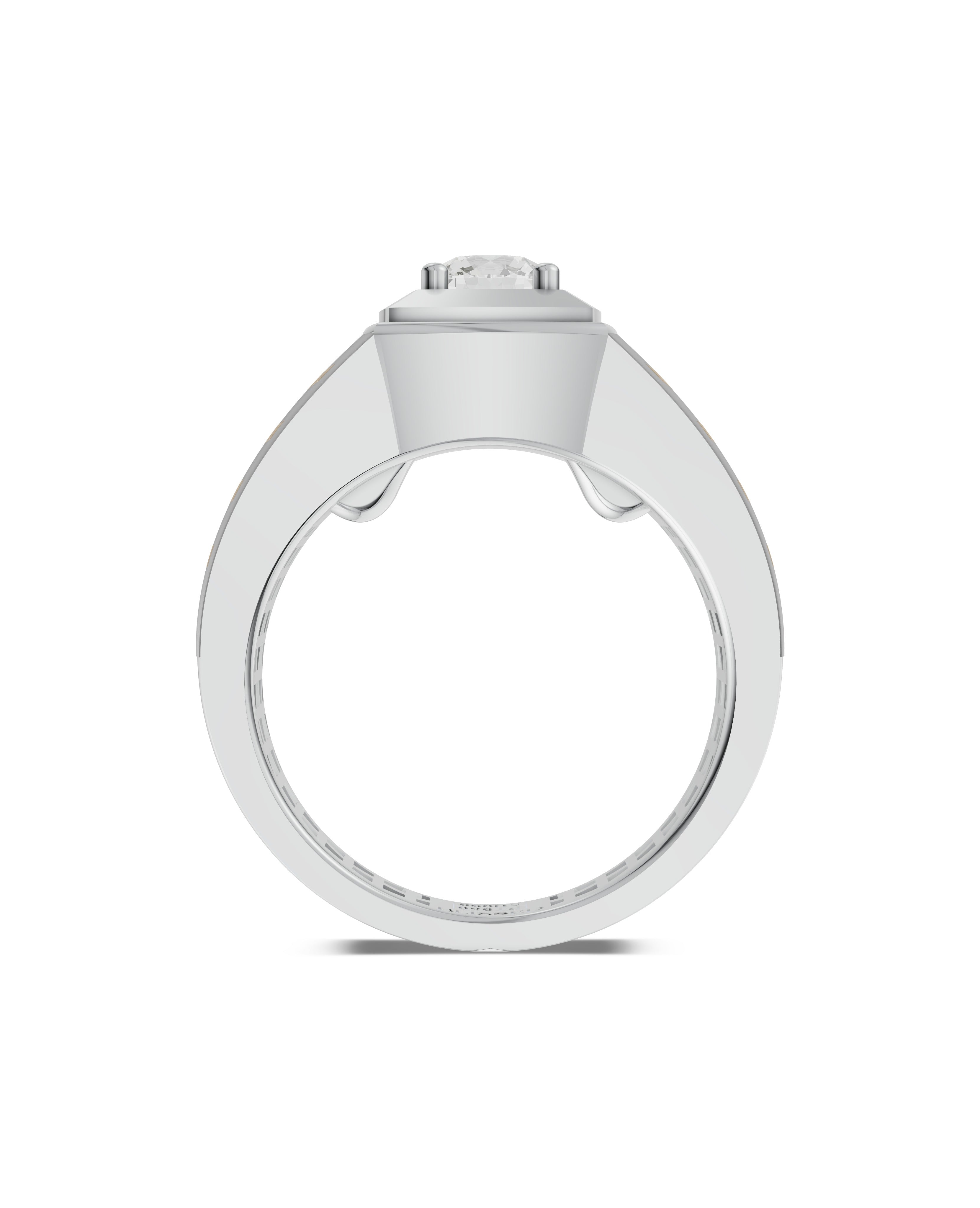 Platinum and Hand-inlaid 22k Gold