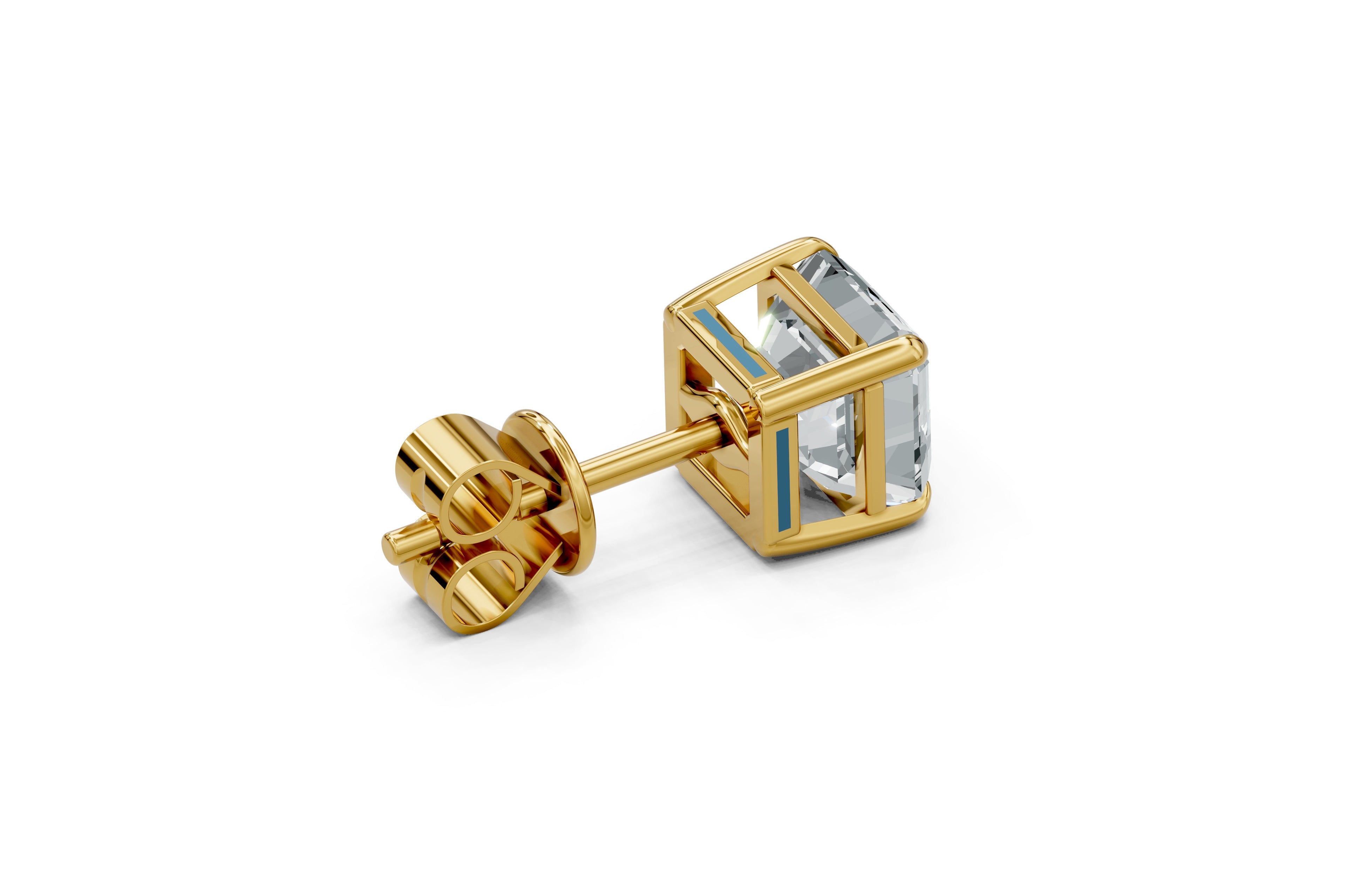 Spark Asscher Stud Earings