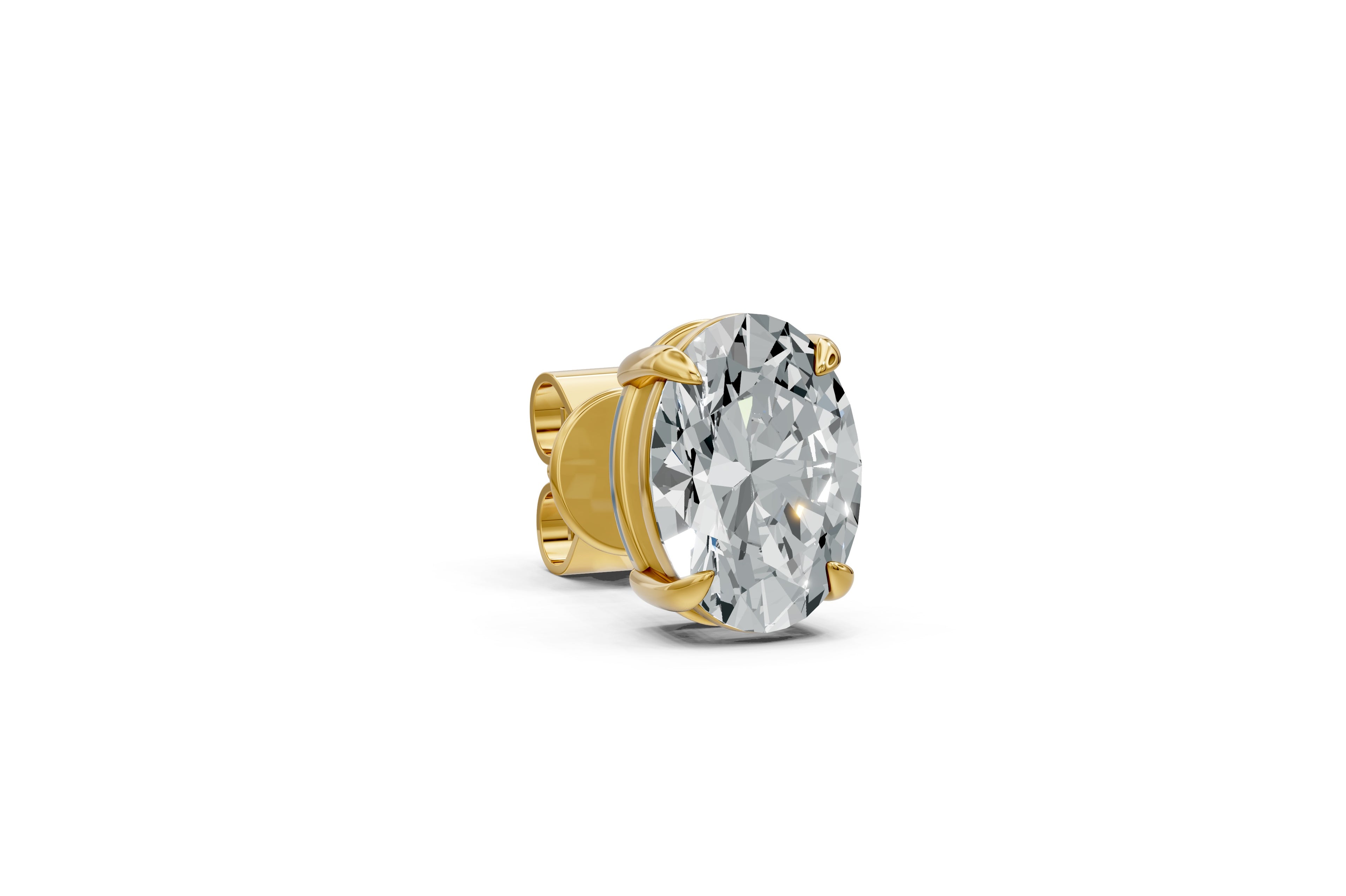 Spark Oval Stud Earings