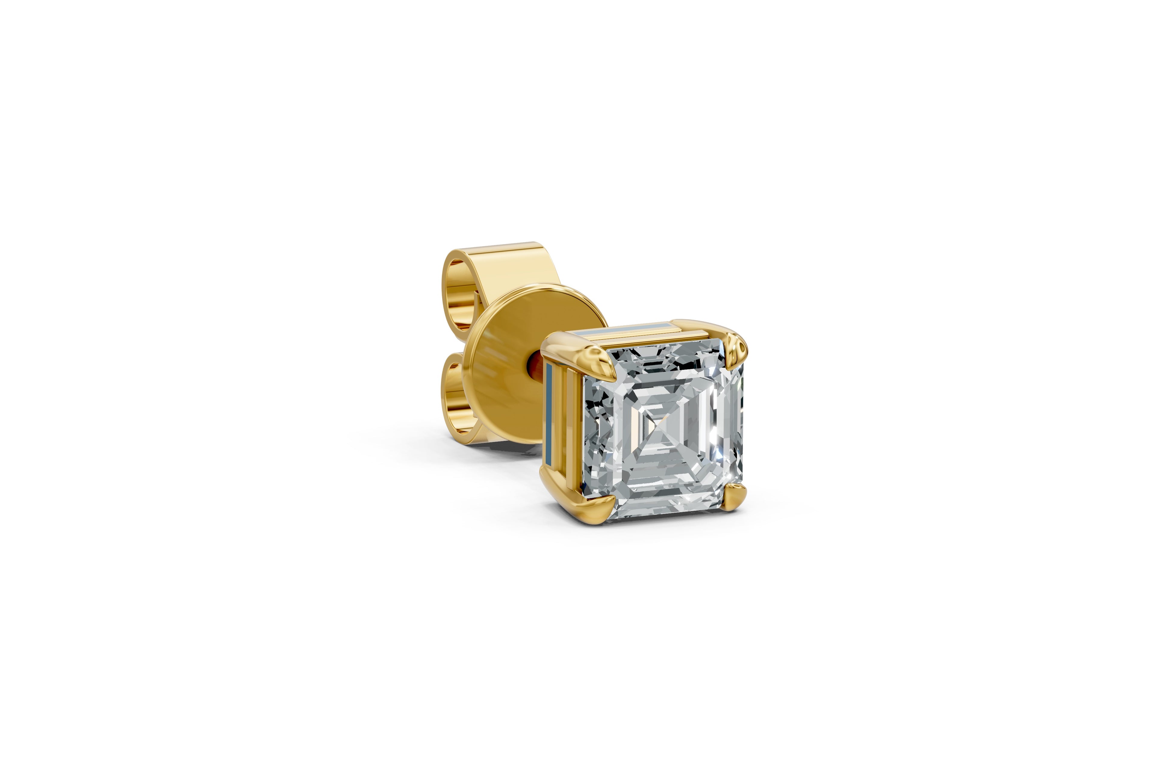Spark Asscher Stud Earings