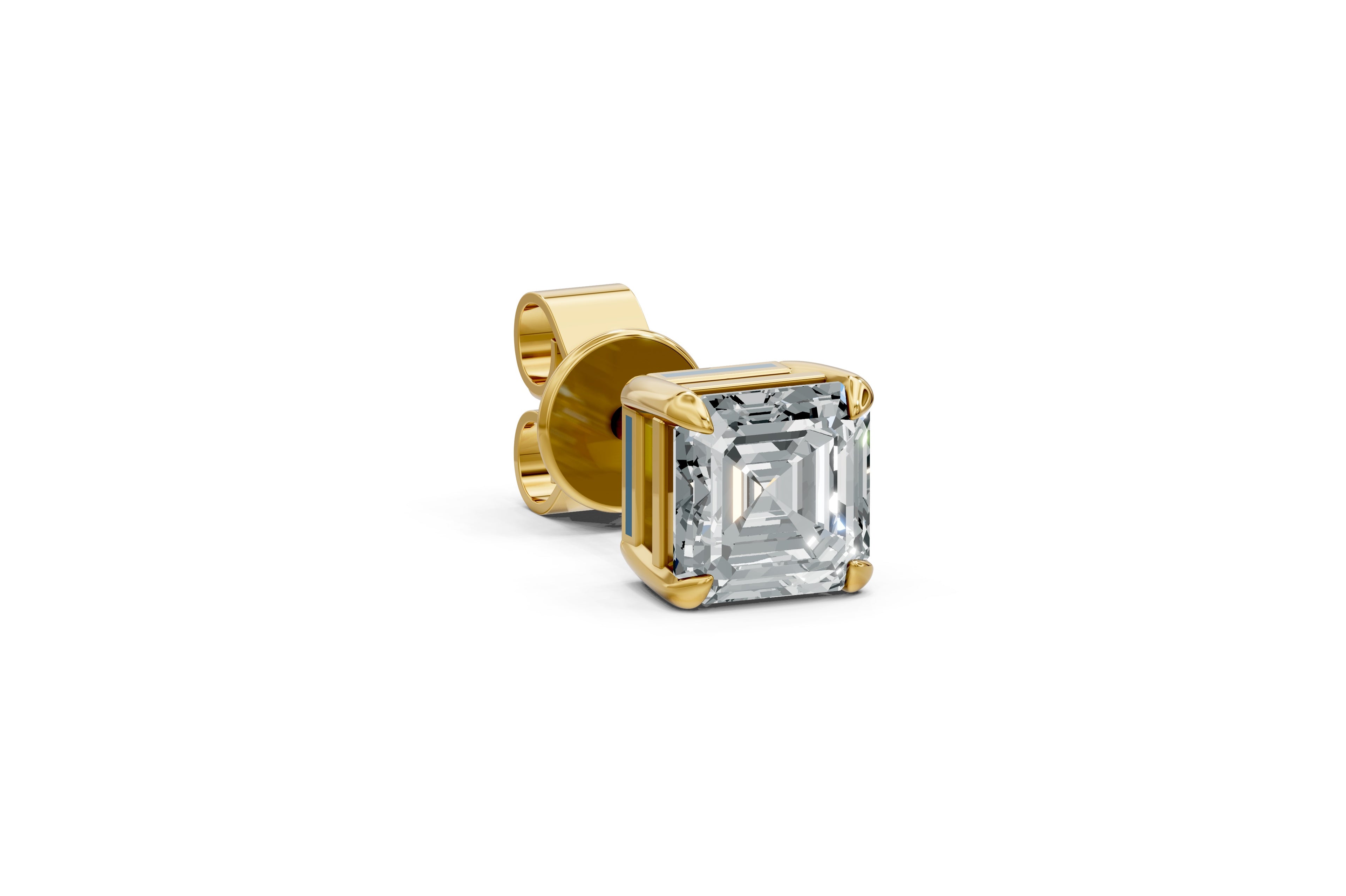 Spark Asscher Stud Earings