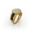 Men’s Sterling Silver Signet Diamond Ring